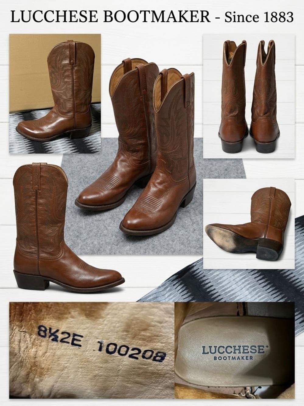 Lucchese cowboy boots in great condition Sz. 8.5